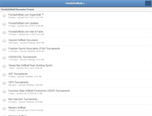Tablet Screenshot of floridasoftball.com